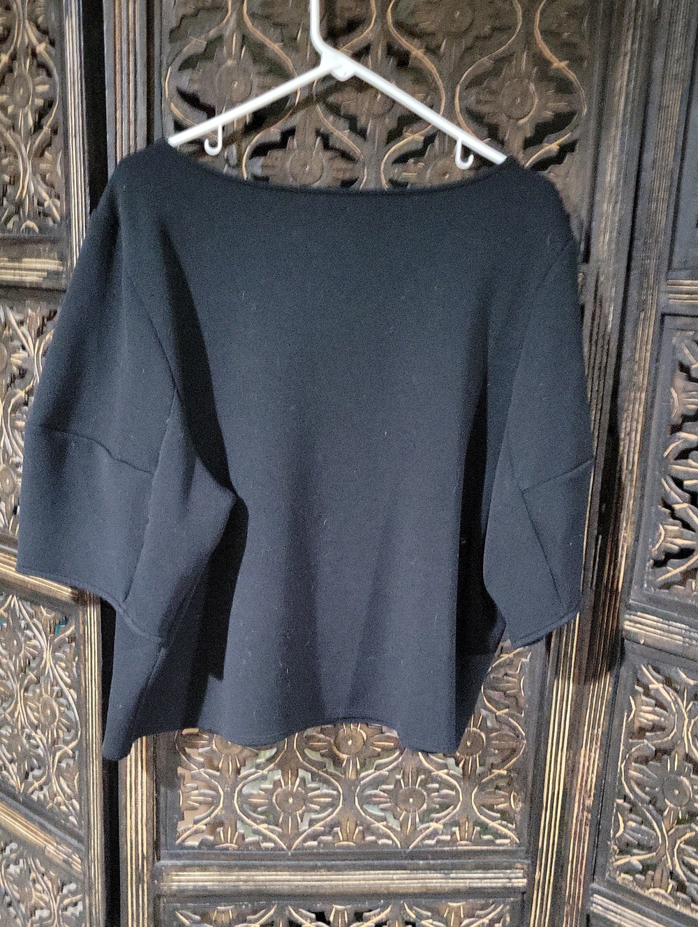 SPANX Black Crop Short Sleeve Crewneck Top - Picture 4 of 4